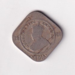 British- India 2 Annas 1919 George V Rare Coin #K-71