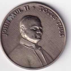 Religious Medal - John Paul II - Totus Tuus Marian Year Mother of Mercy 1987-88 #K-81
