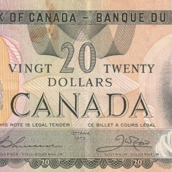 Canada 20 Dollars serial on reverse Rare Note #B2