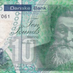 United Kingdom › Northern Ireland 10 Pounds Danske Bank Rare Polymar Note #B2