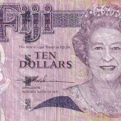 Fiji 10 Dollar (Elizabeth II) Rare Note#B2