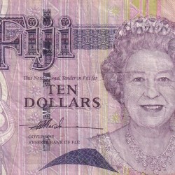 Fiji 10 Dollar (Elizabeth II) Rare Note#B2