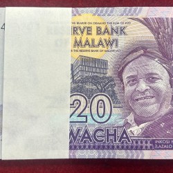 Malawi 20 Kwacha GEM UNC (100 Note) Serial Packet