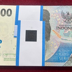 Indonesia 1000 Rupiah GEM UNC (100 Note) Non-Serial Packet