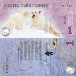 Arctic Territories One Polar Dollar Fantasy Issue Unique and Rare