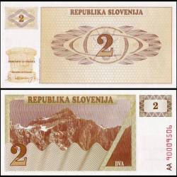Slovenia 2 Tolarja World Banknote 1990 P2 UNC Unique and rare