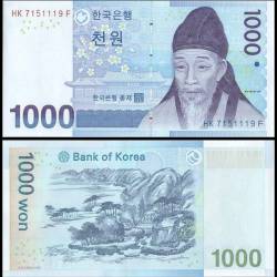 South Korea 1000 Won World Banknote 2007 ND P54 Unc Unique and Rare