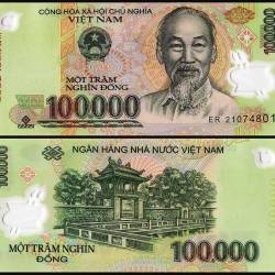 Vietnam 100000 Dong World Banknote 2021 P122r UNC Polymer Unique and Rare