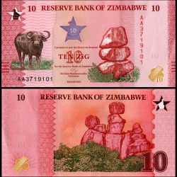 Zimbabwe 10 ZiG Zimbabwe Gold Banknote 2026 P115 UNC Unique and Rare