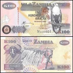 Zambia 100 Kwacha Banknote 2011 P38j UNC Unique and Rare