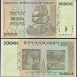 Zimbabwe 20 Billion Dollars World Banknote 2008 P86 Used Condition