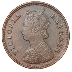 Copper 1/2 Pice of Victoria Empress (AD 1896) of Calcutta Mint About UNC Grade