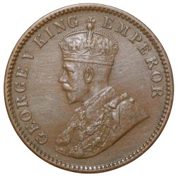 Bronze 1/4 Anna of George V (AD 1935) of Calcutta Mint Beautiful Grade