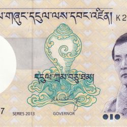 10 Ngultrum Of Bhutan Country (AD 2019) with Jigme Singye Wangchuck/Paro Rinpung Dzong