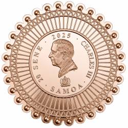 Extremely Rare Coin 20 SENE Charles III 2025 Year Samoa London Copper Proof Coin