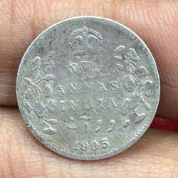 British-India Two Annas 1905 (Edward) Rare Silver Coin#K-209