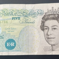 United Kingdom › England 5 Pounds - Elizabeth II Elizabeth Fry Rare Note #B2