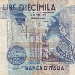 Italy 10 000 Lire Volta lowest Price Note #B2