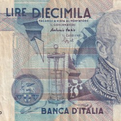 Italy 10 000 Lire Volta lowest Price Note #B2