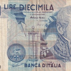 Italy 10 000 Lire Volta lowest Price Note #B2