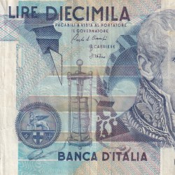 Italy 10 000 Lire Volta lowest Price Note #B2