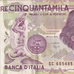 Italy 50 000 Lire Bernini Rare note #B2