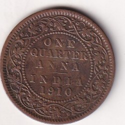 British India ¼ Anna - 1910(Edward VII) Rare Coin#K-244