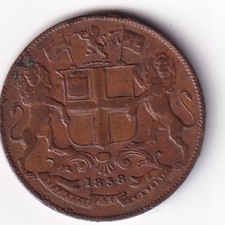 India - British ¼ Anna 1858 - Victoria Rare Coin #S-41