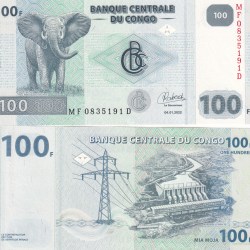 Congo 100 Francs Rare Unc Note