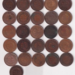 26 Different Dates Half Pice Rare British -India ( 26 Coin Set) #N-447