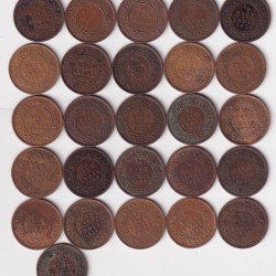 26 Different Dates Half Pice Rare British -India ( 26 Coin Set) #N-445