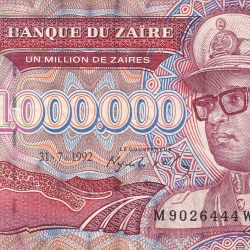 Congo (Zaire) 1 000 000 Zaires (1992) Rare Note#B2
