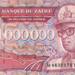 Congo (Zaire) 1 000 000 Zaires (1992) Rare Note#B2