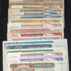 All Different Denomination Congo ( Zaire ) Rare (24 Note Set) #SET-IV