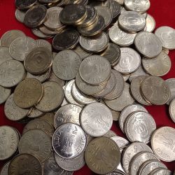 Five Rs Birth Centenary of Begum Akhtar Scare Nickel Brass Coins 100 Pcs Given Hyderabad Mint 1914 - 2014 Unc Coins