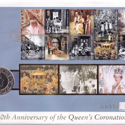 50th Anniversary of the Queen's Coronation Jubilee 2003 UK £5 Brilliant Uncirculated Coin ( First Day Cover)