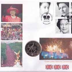 Golden Jubilee Weekend ; 2002 UK £5 Brilliant Uncirculated Coin ( First Day Cover)