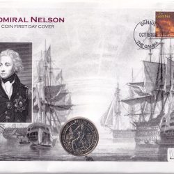 Admiral Nelson ; 2003 Bailiwick Of Guernsey £5 Brilliant Uncirculated Coin ( First Day Cover)