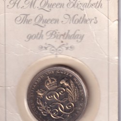 Elizabeth II, £5 (Queen Mother 90th Birthday) 1990 Rare Coin , Royal Mint #C-125