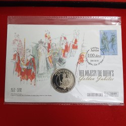 Rare Queen Elizabeth 50 Pence Falkland Islands The Golden Jubilee 2002 Year Proof Coin Set
