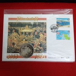 Rare Queen Elizabeth The Second Two Pounds Coronation Aniversary Proof Coin Set 1993 Year