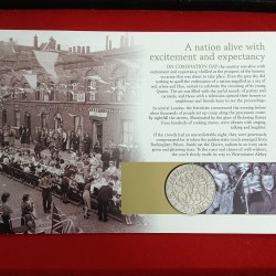 Rare 2003 Year UK Proof Coin Set Five Pounds Coin commemorating the 50th anniversary of Queen Elizabeth II's coronation Issue Royal Mint UK