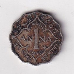 British- India 1 Anna - George VI 1940 Rare Coin #C-87