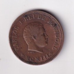India, Portuguese ½ Tanga 1903 - Charles I Lisboa mint Rare Coin #C-102