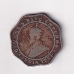 India - British 4 Annas 1920 - George V Rare Coin #C-107