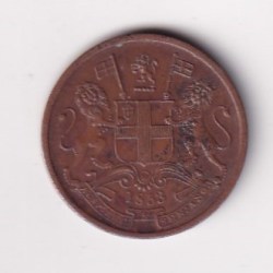 India - British ½ Pice 1853 - Victoria Rare Coin #C-112