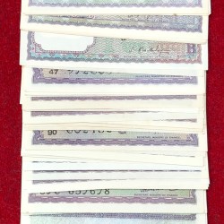 62 Note Signature 1 Rupees UNC Set (See Description) #A-4