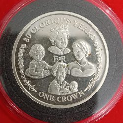 Rare Queen Elizabeth One Crown Proof Coin 80th birthday of Queen Elizabeth II Year 2006 Gibralter