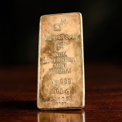India Government Mint Mumbai 500gm Silver Low Serial Number 000001 Unique and Rare 2023 Issue 1