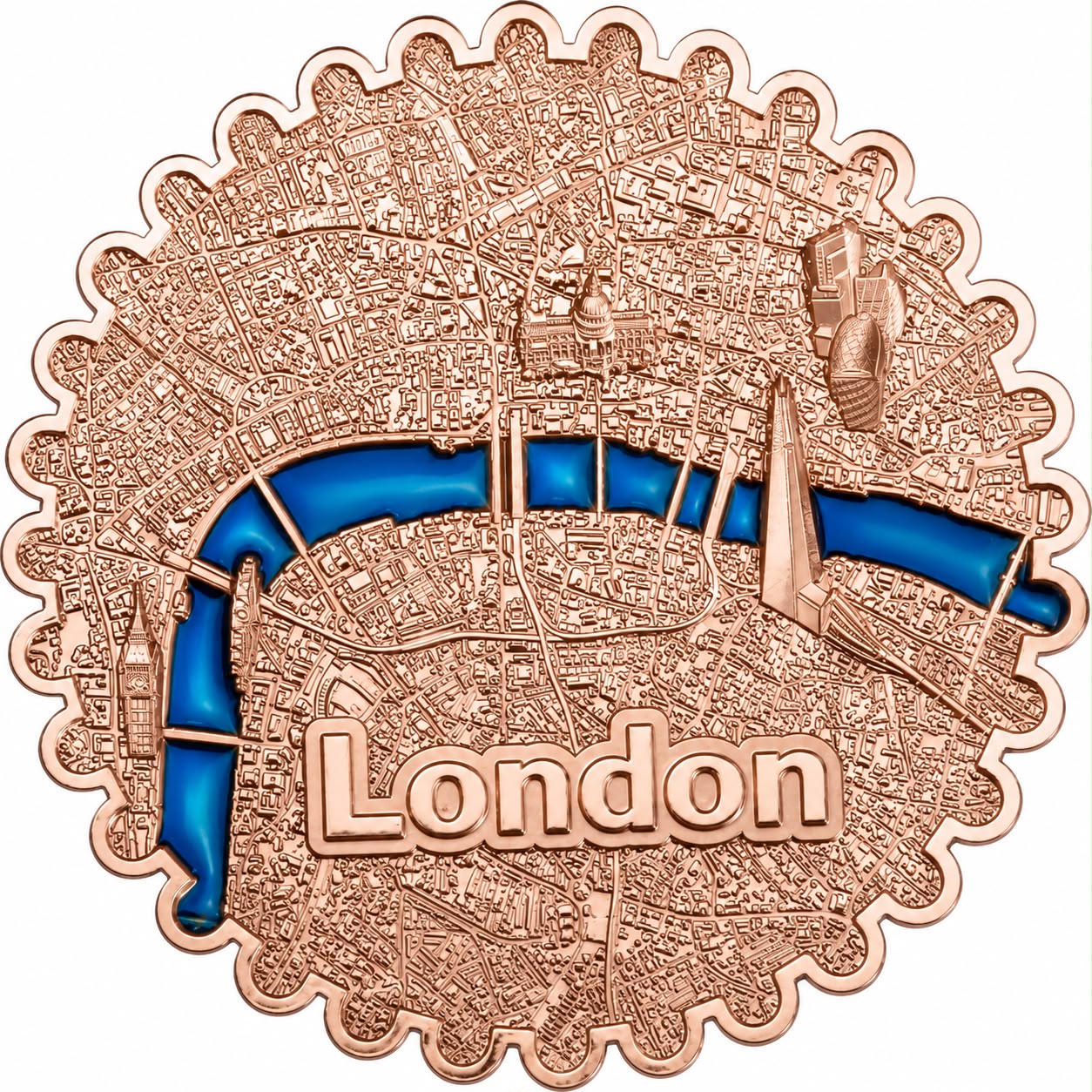 2025 Samoa – Landscape of London 20 Sene Rare Beautiful Colored Proof Coin Set